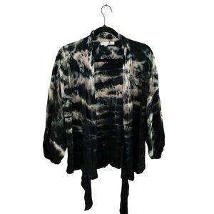 Young Fabulous & Broke Blue and White Tie-Dye Kimono